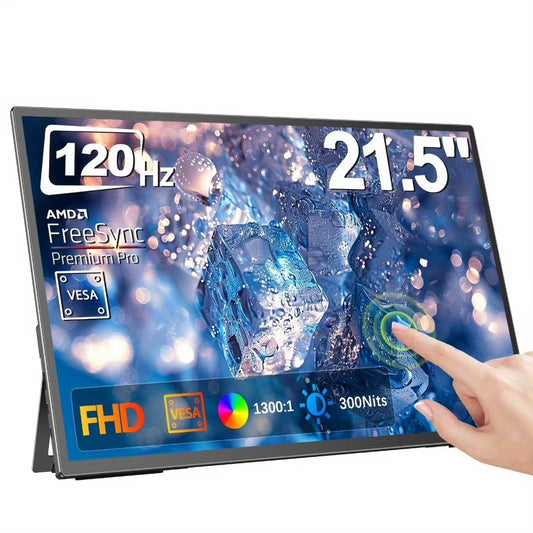 21.5 Inch Computer Monitor 120Hz Portable Monitor Touchscreen 1080P